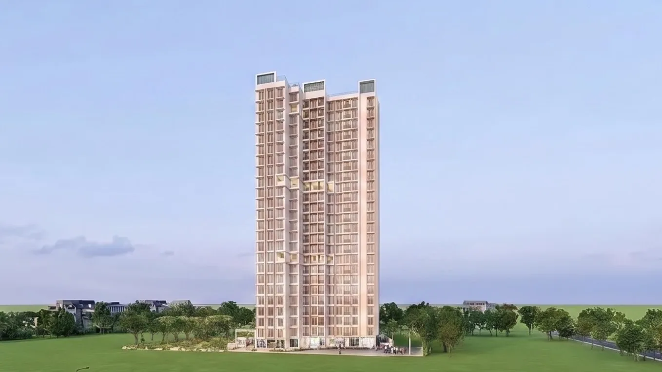Elevation render of Laxmi Heights, the company's ongoing tower in Bhandup West